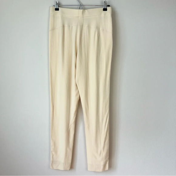 Chloe Silk-Blend Trouser Pants Vanilla Cream - Picture 3 of 8